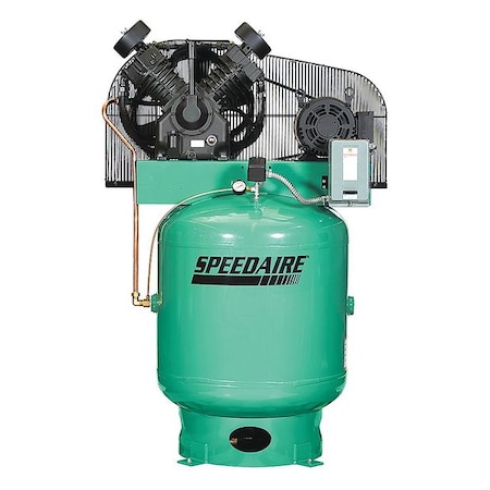 Elec. Air Compressor 2 Stage 10HP 34CFM Type 35WC66 by USA Speedaire Stationary Electric Air Compressors