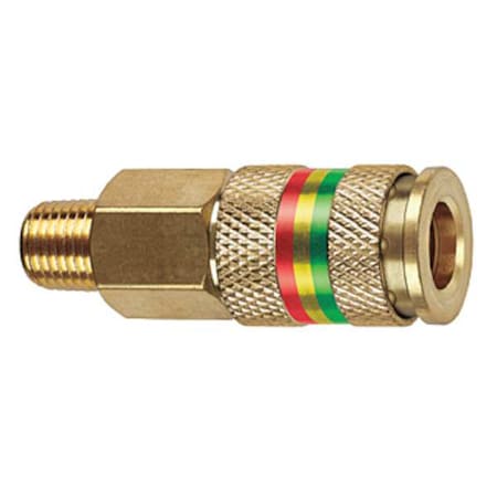 Coupler Body Combo Brass 1/4 in. MNPT by USA Amflo Pneumatic Hose Quick Connect Fittings