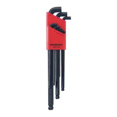 9 Pc Balldriver Stubby L Wrench Set by USA Bondhus Hex Key Sets