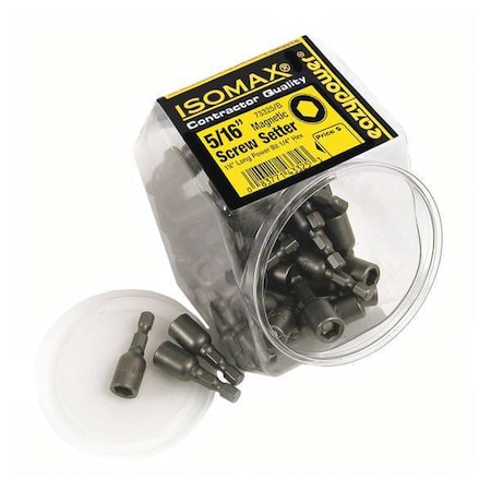 Nutsetter 5/16" Hex 1 1/2" L Steel PK50 by USA Eazypower Nut Setters & Bit Holders