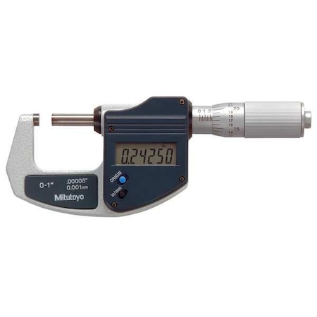 Mic 0 1/0 25.4mm Friction NIST Case by USA Mitutoyo Micrometers
