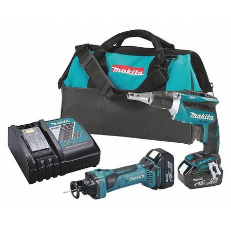 Cordless Screwdriver Kit 18.0V 2 pcs. by USA Makita Cordless Power Tool Combination Kits