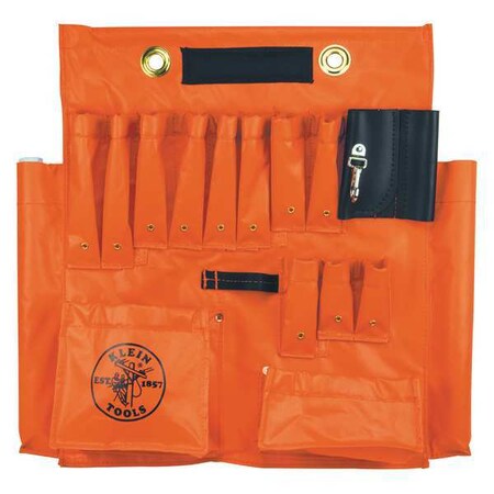 Magnetic Aerial Apron Orange Vinyl by USA Klein Tool & Work Belts Aprons & Suspenders
