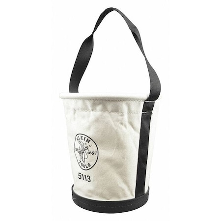 9 12" Tapered Wall Bucket Natural Canvas by USA Klein Soft Sided Tool Storage Products