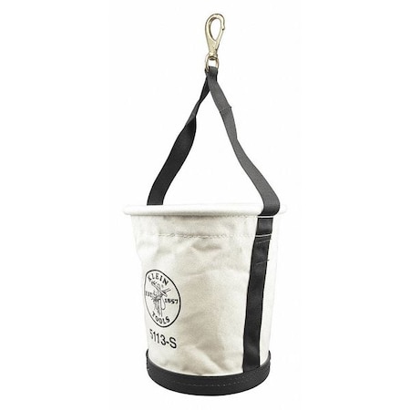 9 12" Tapered Wall Bucket Swivel Snap Natural Canvas by USA Klein Soft Sided Tool Storage Products