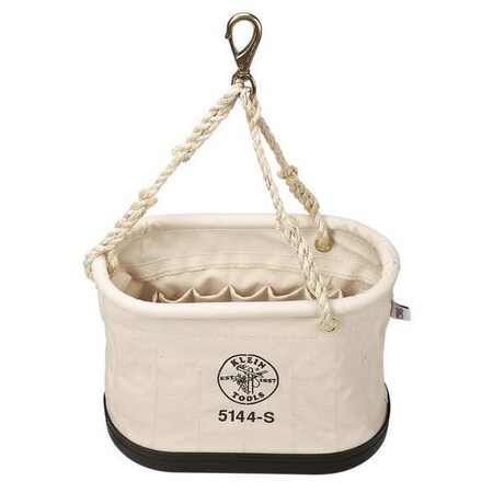 14" Oval Bucket Swivel Snap Natural Canvas by USA Klein Soft Sided Tool Storage Products