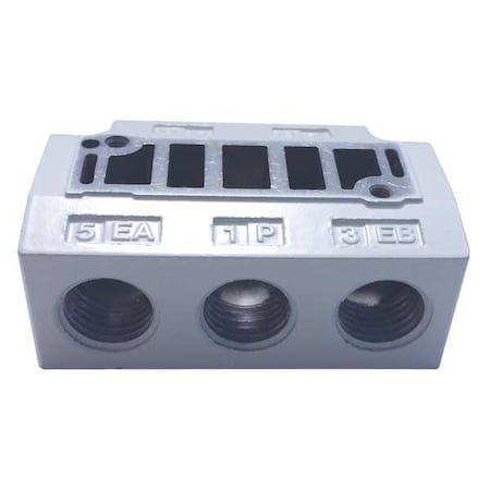 Sub Plate 1/4 in. NPT 0.9 Cv by USA SMC Pneumatic Solenoid Air Control Valves