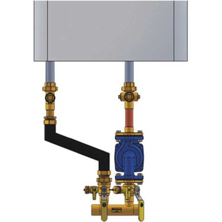 Boiler Inst Kit 1in 1in FIP Flange Right Model 5CF4R-WH144 by Webstone in US