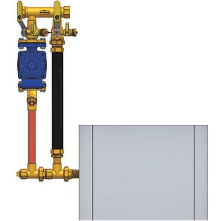 Boiler Inst Kit 1in 1in MIP Flange Right by Webstone in US