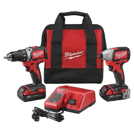 M18 Cordless Combination Kit 18V 2.0A/hr. by USA Milwaukee Cordless Power Tool Combination Kits