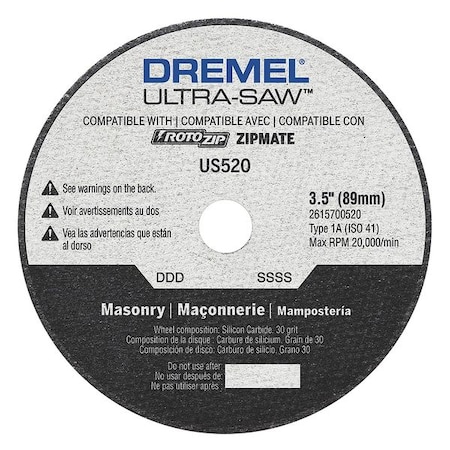 Cutting Wheel Carbide 3 1/2 in. dia. by USA Dremel Rotary Tools & Accessories