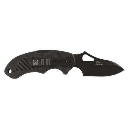 Rescue Knife Clam Black 2 55/64 in. L by USA 5.11 Tactical Utility Knives