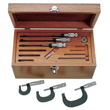 Outside Micrometer Set 0 4 In Type 599 182 926 1 by USA Brown & Sharpe Micrometer Sets