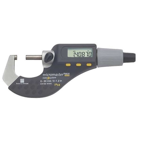 Outside Micrometer 0 to 1.2"/0 to 30mm Type 599 125RS by USA Brown & Sharpe Micrometers