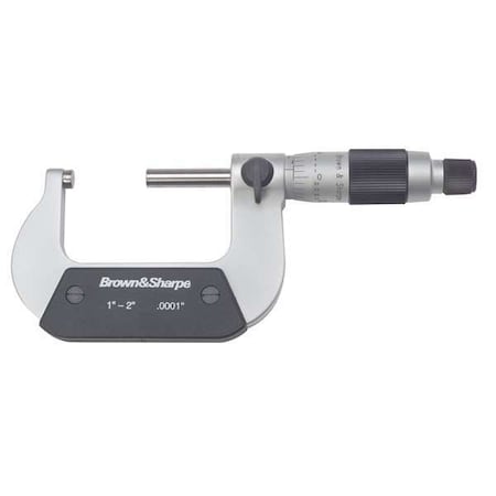 Outside Micrometer 1 to 2" 0.0001 Type 599 2 32 by USA Brown & Sharpe Micrometers