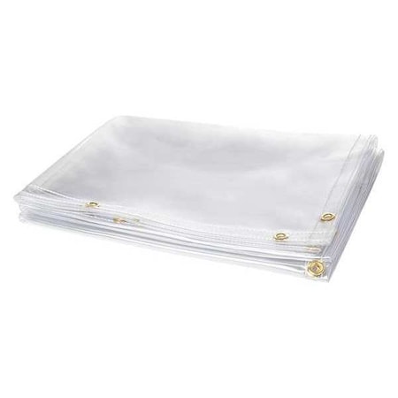 Barrier Curtain 8 ft. W x 6 ft. H Clear by USA Steiner Welding Screens