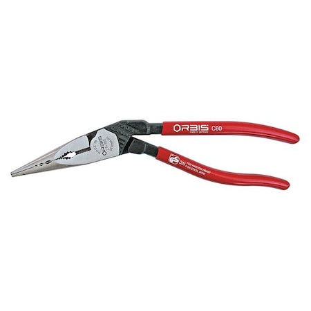 Needle Nose Plier 8 in. Serrated Type 9O 21 150 SBA by USA Orbis Solid Joint Pliers