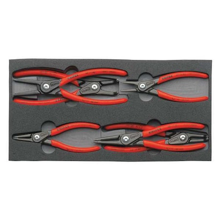 6 Piece Circlip Pliers Set in Foam Tray by USA Knipex Retaining & Lock Ring Pliers