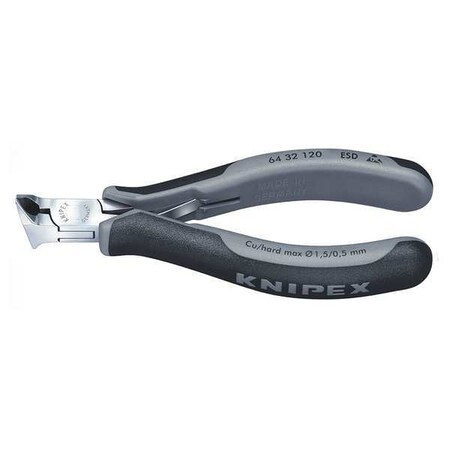 ESD End Cutting Nippers 4 3/4in.L 7/16in by USA Knipex Solid Joint Pliers