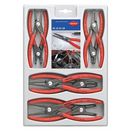 Retaining Ring Plier Set 0 90 Deg 8 pcs. by USA Knipex Retaining & Lock Ring Pliers