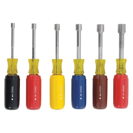 Nut Driver Set 6 Pieces SAE Solid Type 62 541 by USA Stanley Nut Driver Sets