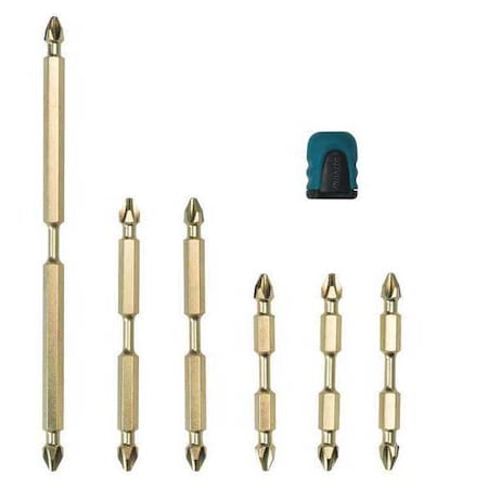 Insert Bit 1/4" Phillips #2 (6) Bit by USA Makita Screwdriver Bits