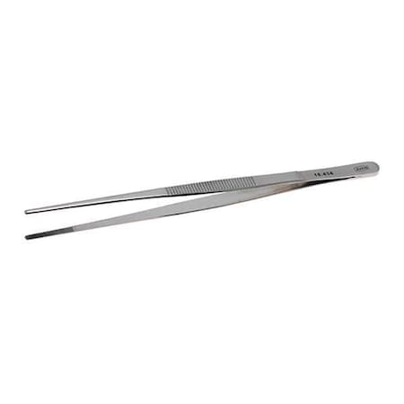 Tweezer Straight Serrated 8in.L by USA Aven Inspection & Retrieving Tweezers