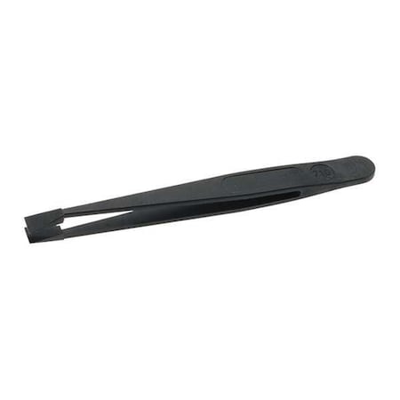 Tweezer Straight Flat Broad 4 1/2in.L by USA Aven Inspection & Retrieving Tweezers