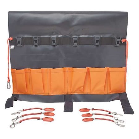 6 Pocket Skyhook Tethered Tool Apron Black Canvas by USA Proto Tool & Work Belts Aprons & Suspenders