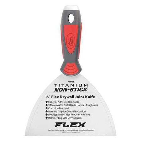Joint Knife Flexible 6" Titanium by USA Clauss Putty & Joint Knives Spatulas Scrapers
