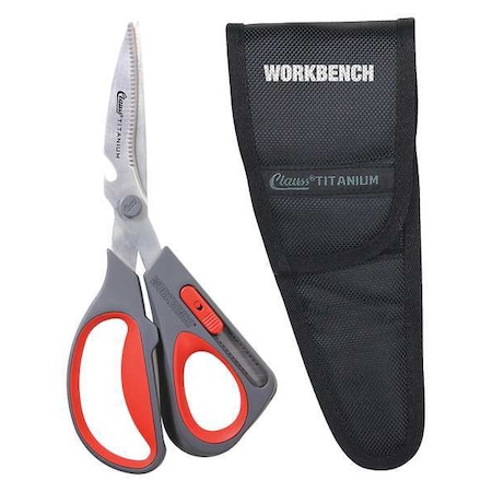 Shears Serrated Multipurpose 8in.L by USA Clauss Snips Shears & Scissors