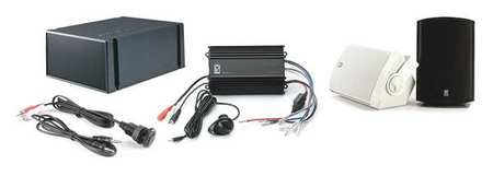 MP3 Kit 120W Black Waterproof 1 Input by USA Poly Planar Audio Speakers