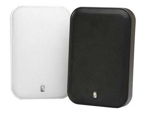 Outdoor Speakers White 1in.D 200W PR by USA Poly Planar Audio Speakers