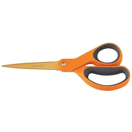 Scissors 8 In L Orange/Gray Ambidextrous by USA Fiskars Snips Shears & Scissors