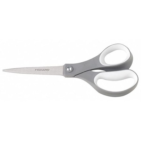 Scissors 8 In L Gray/White Ambidextrous by USA Fiskars Snips Shears & Scissors
