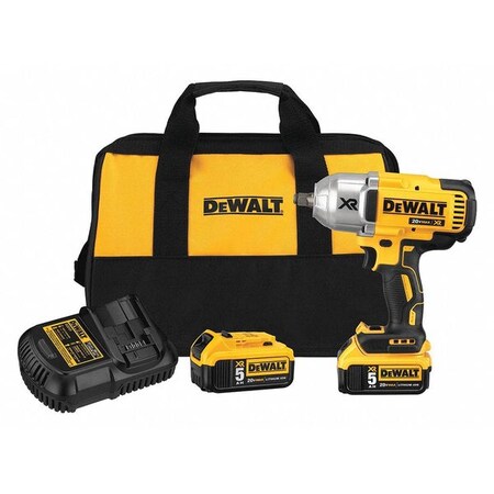 Cordless Impact Wrench 5.0Ah 7.2 lb. by USA Dewalt Cordless Power Impact Tools