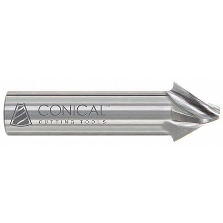 Tapered End Mill HSS 0.5in 4in L 4 FL RH by USA Conical Tool High Speed Steel End Mills