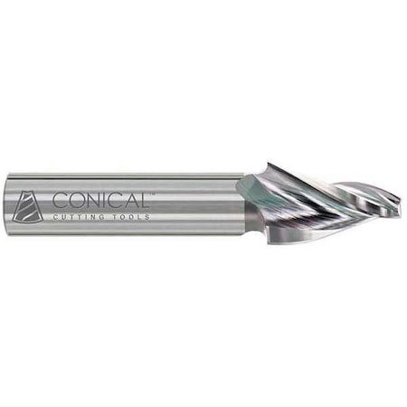 Tapered End Mill HSS 0.188in 3 1/2inL RH by USA Conical Tool High Speed Steel End Mills