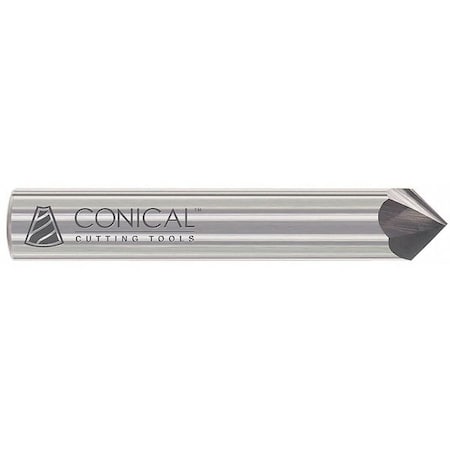 Chamfer Cutter Carbide 0.01in 2 1/2in L Type CF2 7506 C4 by USA Conical Tool Carbide End Mills