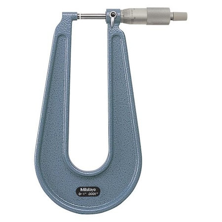 0 1/.0001In. Deep Throat Mic by USA Mitutoyo Micrometers