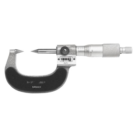 0 1/.001In.Point Mic W/Dc by USA Mitutoyo Micrometers