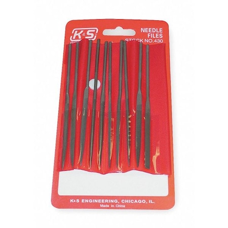 Needle File Set 10 Pieces 5 1/2 In. L by USA Value Brand Hand Files & Rasps