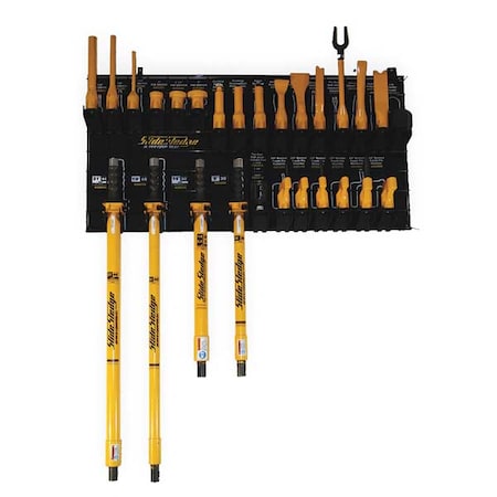 HE Tool Assortment w/Rack 31 Pc by USA Slide Sledge Slide Hammers
