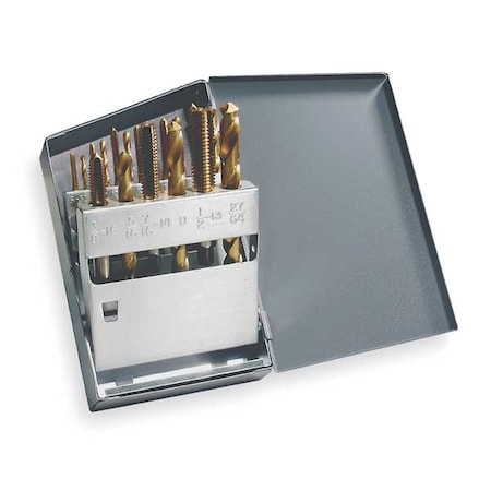 Set Drill And Tap 18pc by USA Chicago Latrobe Drill Bit & Tap Sets
