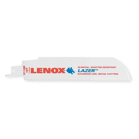 6" L Reciprocating Saw Blade 5 pk. Type 201746118R by USA Lenox Reciprocating Power Saw Blades