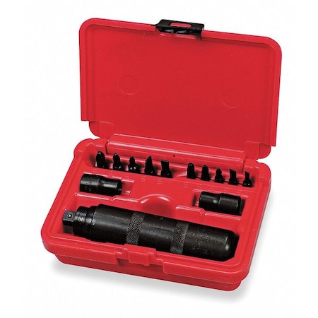 Impact Driver and Bit Set 3/8In Dr 13 Pc by USA Proto Socket Sets