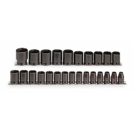 Impact Socket Set 1/2 In Dr 25 pc by USA Proto Socket Sets
