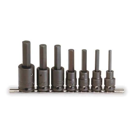 Impact Bit Socket Set 1/2In Dr 6 Pt 7 Pc by USA Proto Socket Sets