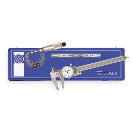 Measuring Tool Kit 3 Pc Hardened Case by USA Westward Precision Measuring Tool Kits