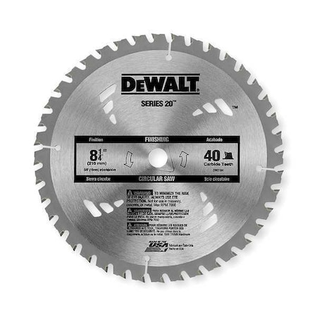 Crclr Saw Bld Crbde 8 1/4 In 40 Teeth by USA Dewalt Circular Power Saw Blades